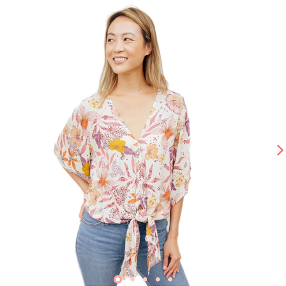 Tie front blouse